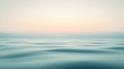 Fototapeta premium Serene Ocean Sunset Pastel Hues Peaceful Waterscape