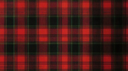 Obraz premium Classic Red and Black Plaid Pattern Fabric