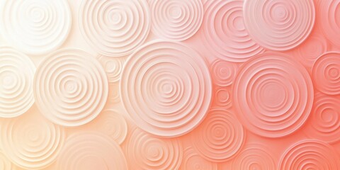 Bright concentric circle patterns in soft peach tones, fading out to create a gentle depth that feels infinite and serene