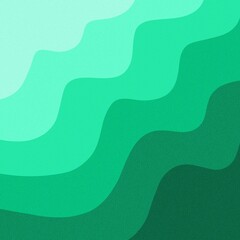 Green gradient wave abstract background with noise texture