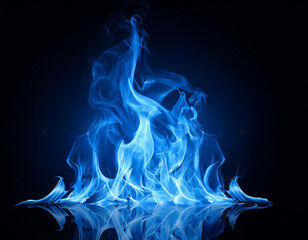 blue flames