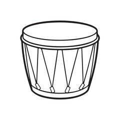 drum icon line art vector