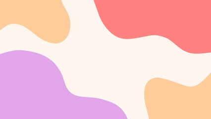 Aesthetic abstract background with colorful pastel waves