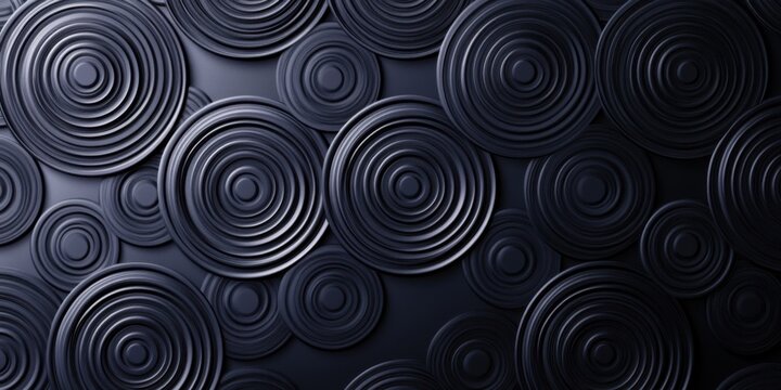 Monochromatic concentric circle patterns with a smooth gradient fade, creating a sophisticated minimalist design with infinite depth