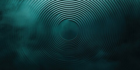 Sleek concentric circle patterns in dark teal, fading into an ethereal mist for a futuristic yet elegant effect