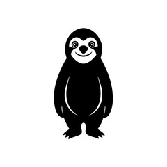 Sloth cartoon vector silhouette