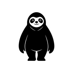 Sloth cartoon vector silhouette