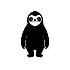 Sloth cartoon vector silhouette