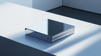 Soft Lighting on Angled Notepad in Pure White Setting