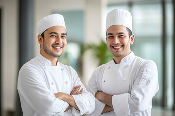 Two Confident Chefs Ready to Create Culinary Masterpieces