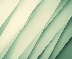 Obraz premium Subdued moss green and ivory abstract pattern background. Geometric shape. Line stripe angle facet triangle fold. Color gradient. Noise grain. Business, tech. Design. Minimal