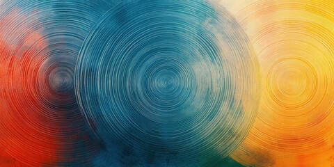 Vibrant concentric circles in a dynamic gradient, fading out into infinite space, conveying a sense of futuristic elegance