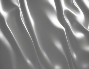 Fototapeta premium Silver smooth, polished, curly, waved, plane, slab texture macro close-up pattern