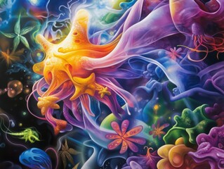 Obraz premium groovy psychedelic