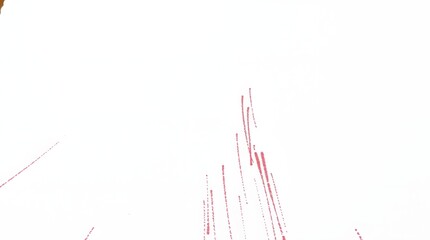 Red Streaks on White Background: Abstract Red Splatter Texture for Design,