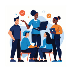 Black community, African people Vector illustration