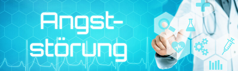 Arzt mit futuristischem Interface - Angststörung © Zerbor