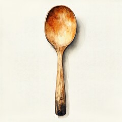 A rustic wooden spoon on a textured background, ideal for culinary blogs, cookbooks, or kitchen-related themes, This image evokes a homey feel, perfect for recipes or cooking tips,
