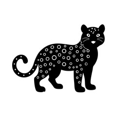 Leopard cartoon vector silhouette