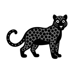 Leopard cartoon vector silhouette