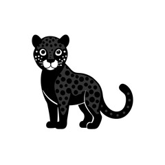 Leopard cartoon vector silhouette