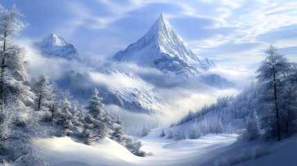 Obraz premium snow covered mountains