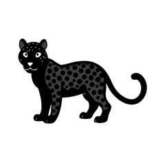 Leopard cartoon vector silhouette