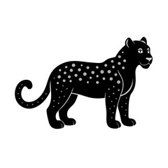 Jaguar cartoon vector silhouette
