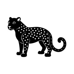 Jaguar cartoon vector silhouette