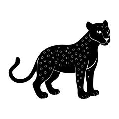 Jaguar cartoon vector silhouette