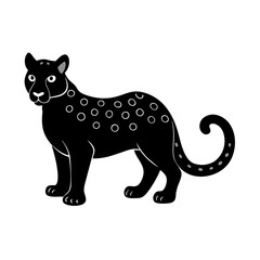 Jaguar cartoon vector silhouette