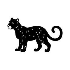 Jaguar cartoon vector silhouette