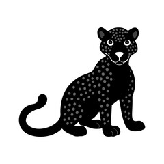 Jaguar cartoon vector silhouette