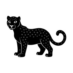 Jaguar cartoon vector silhouette
