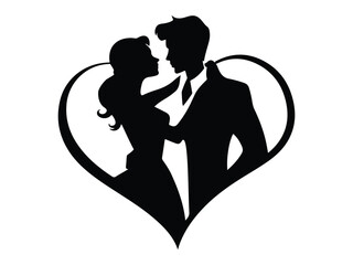  Valentine's day .romantic couple kissing silhouette