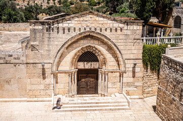 Naklejka premium View of the Tomb of the Virgin Mary in Jerusalem, Israel.
