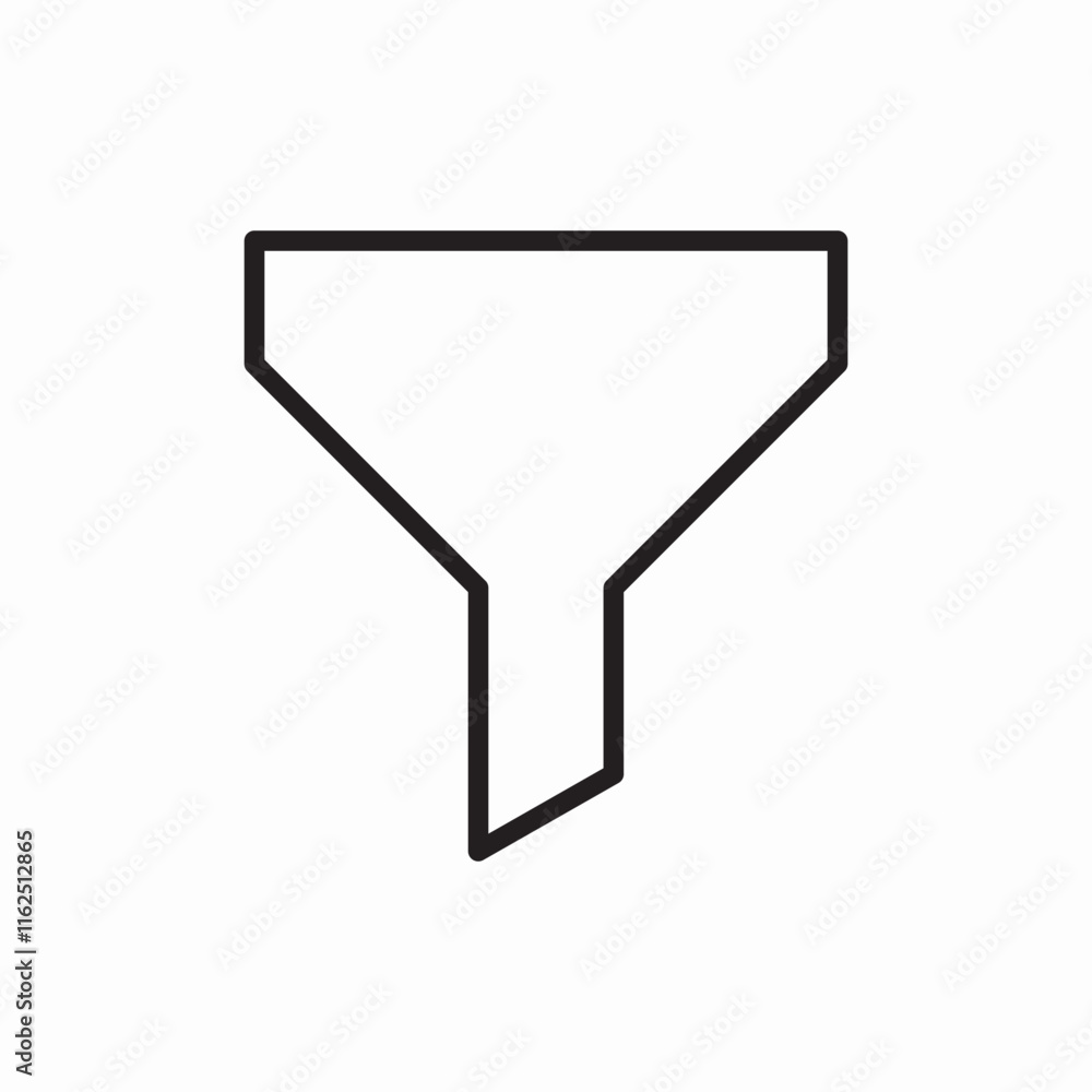 Poster filter funnel sort data settings icon vector sign