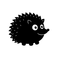 Hedgehog cartoon vector silhouette