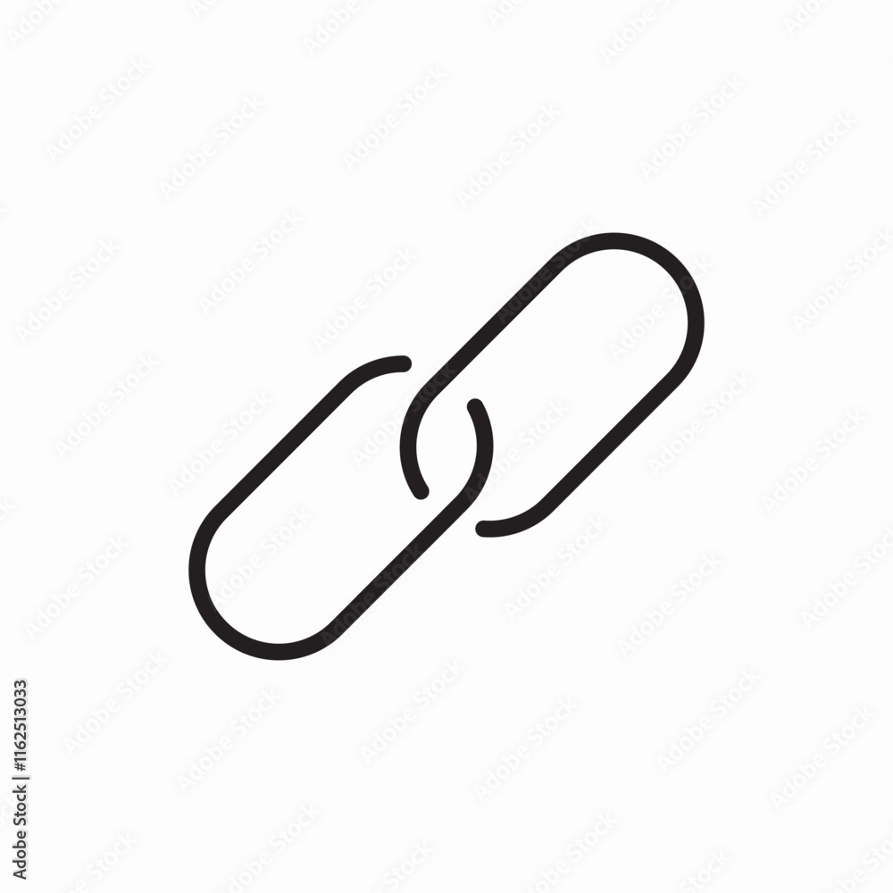 Poster link chain connection hyperlink url icon vector sign