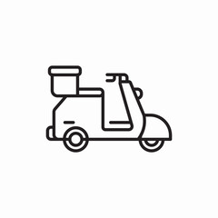 Scooter delivery transport vehicle service icon vector sign
