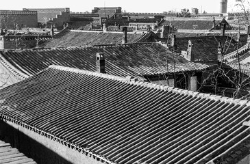 Residential houses in Pingyao, Shanxi, China. Pingyao is the most intact ancient county town in...