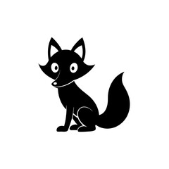 Fox cartoon vector silhouette