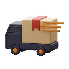Fast delivery 3d illustration