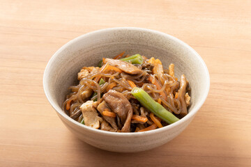 芋がらとこんにゃくの煮物