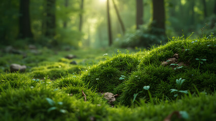 "Nature's Spectrum: Forest to Moss, Ultra Realism"