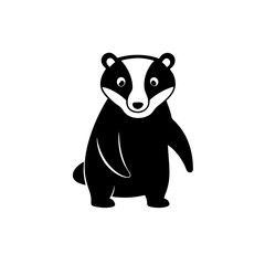 Badger cartoon vector silhouette