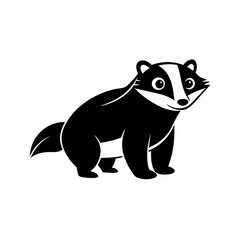 Badger cartoon vector silhouette