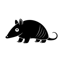 Armadillo cartoon vector silhouette