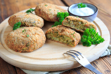 Brokkoli-Taler mit Parmesan