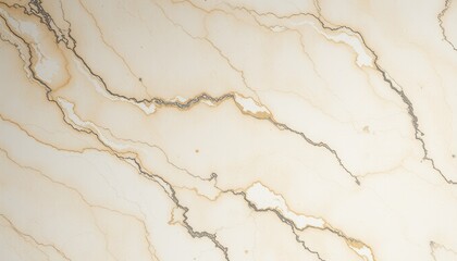 Fototapeta premium Creamy Beige Marble Texture With Brown Veining